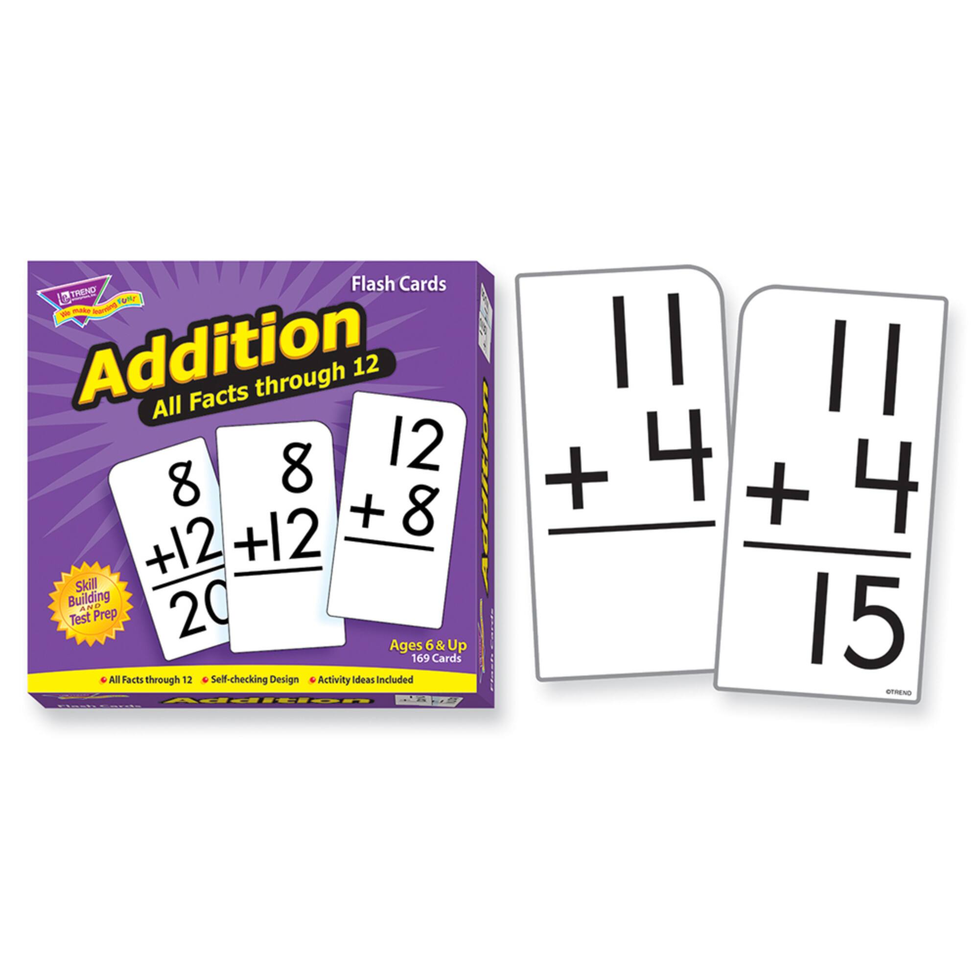 Trend Enterprises® Addition 0-12 All Facts Flash Cards